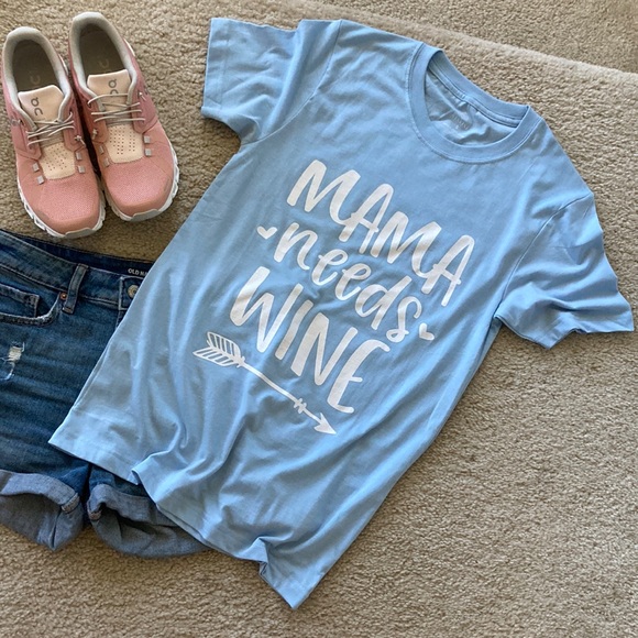 ‘Mama Needs Wine’ Short Sleeve Graphic Tee - Picture 3 of 6